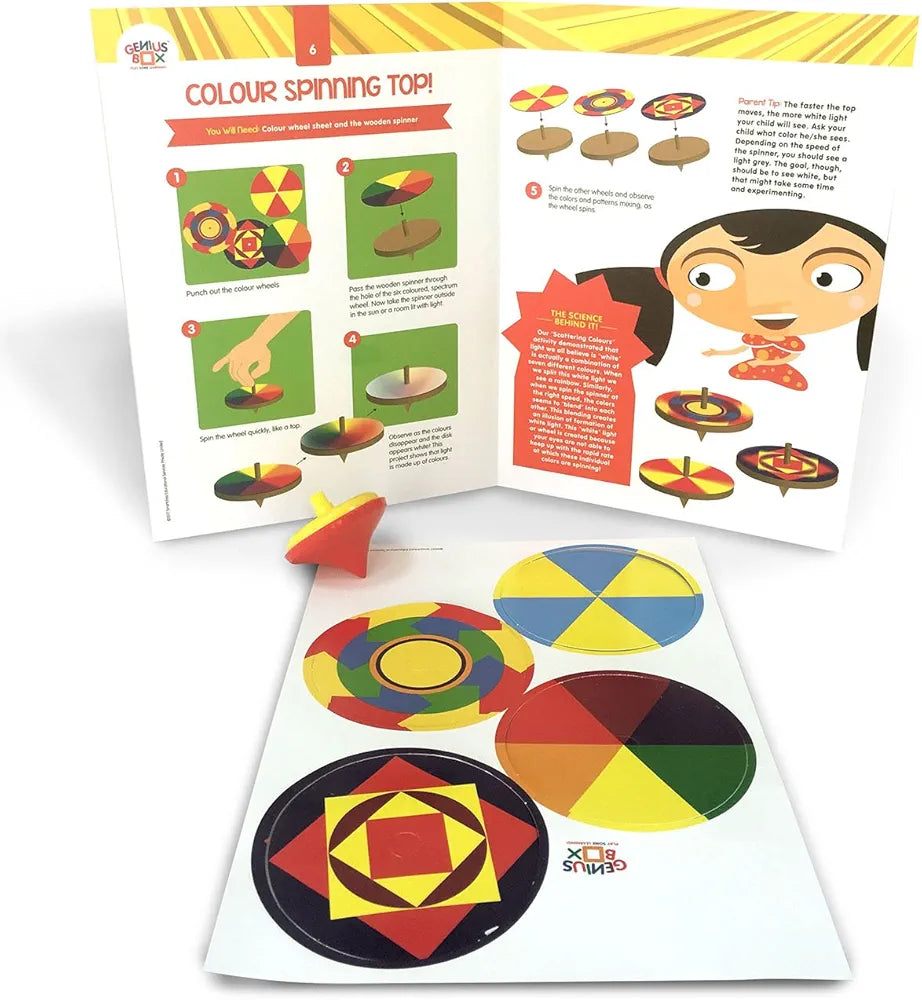 Genius Box Play some Learning STEM Toy for 5+ Year Age: Light and Sound DIY,Activity Kit, Learning Kit, Educational Kit,Multicolor, Wood;Paper 15 Activity Kit