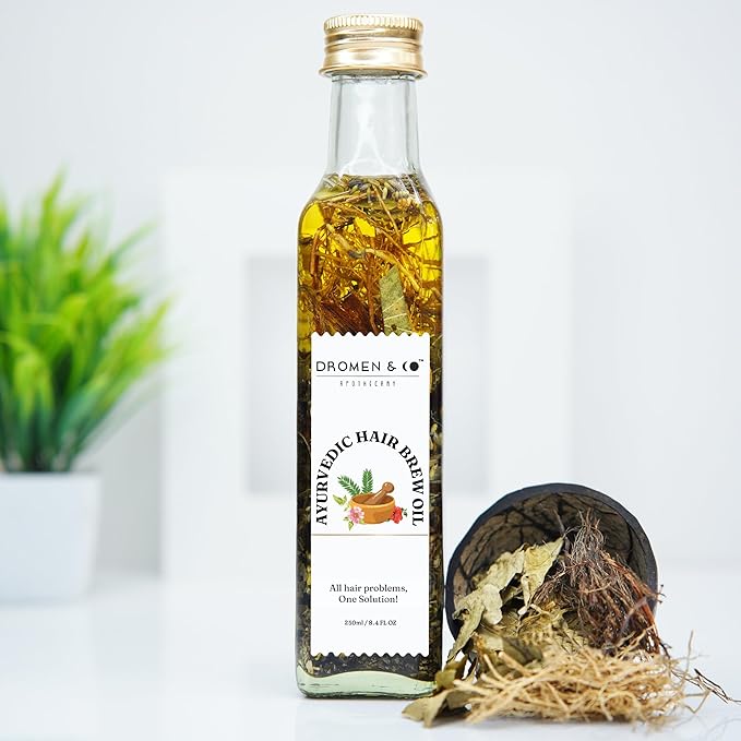 Dromen & Co Ayurvedic Hair Brew Oil Hair Oil for Men & Women - 250 Ml