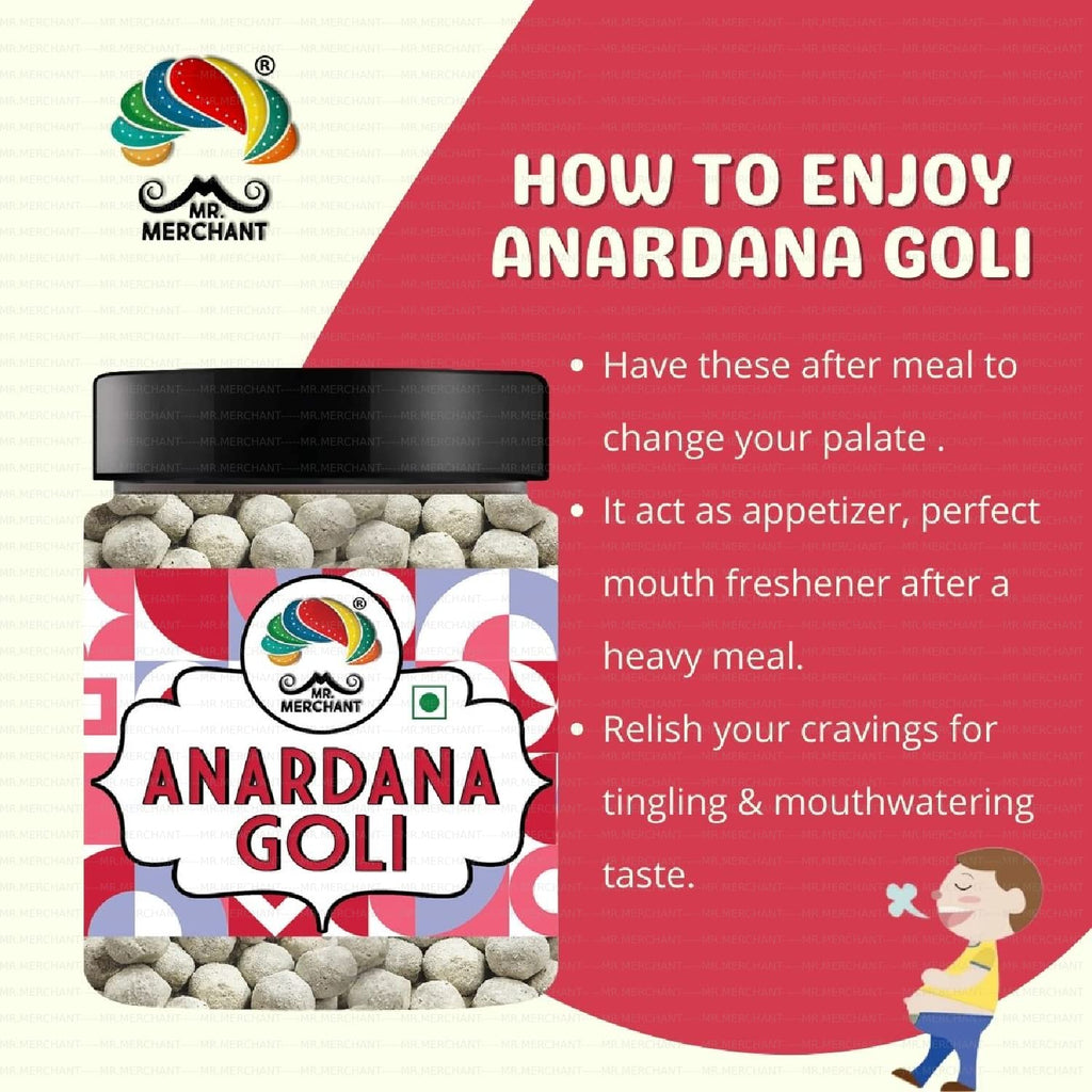 Mr. Merchant Pachak Anardana Goli Churan [Mouth Freshener, Digestive,After-Meal,Mukhwas](300 g (Jar))