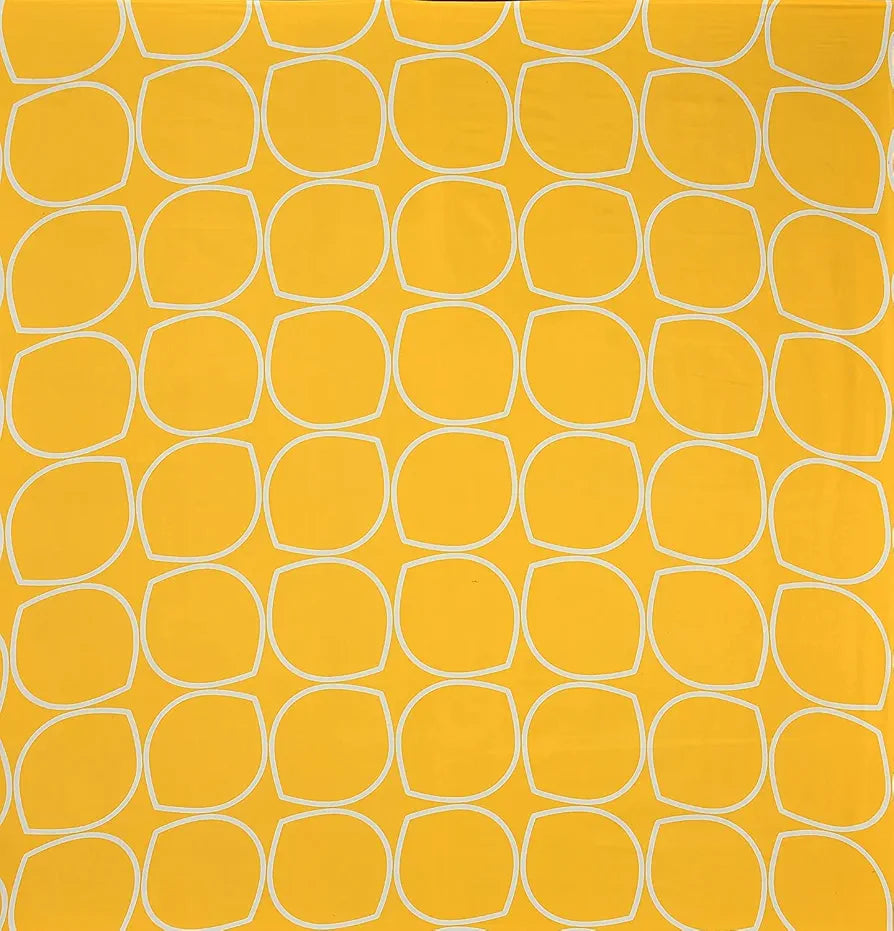 The Home Style 400 TC Supersoft Cotton Feel Glace Cotton Elastic Fitted Printed King Size Double Bed Bedsheet wih 2 Pillow Cover Cadet Yellow