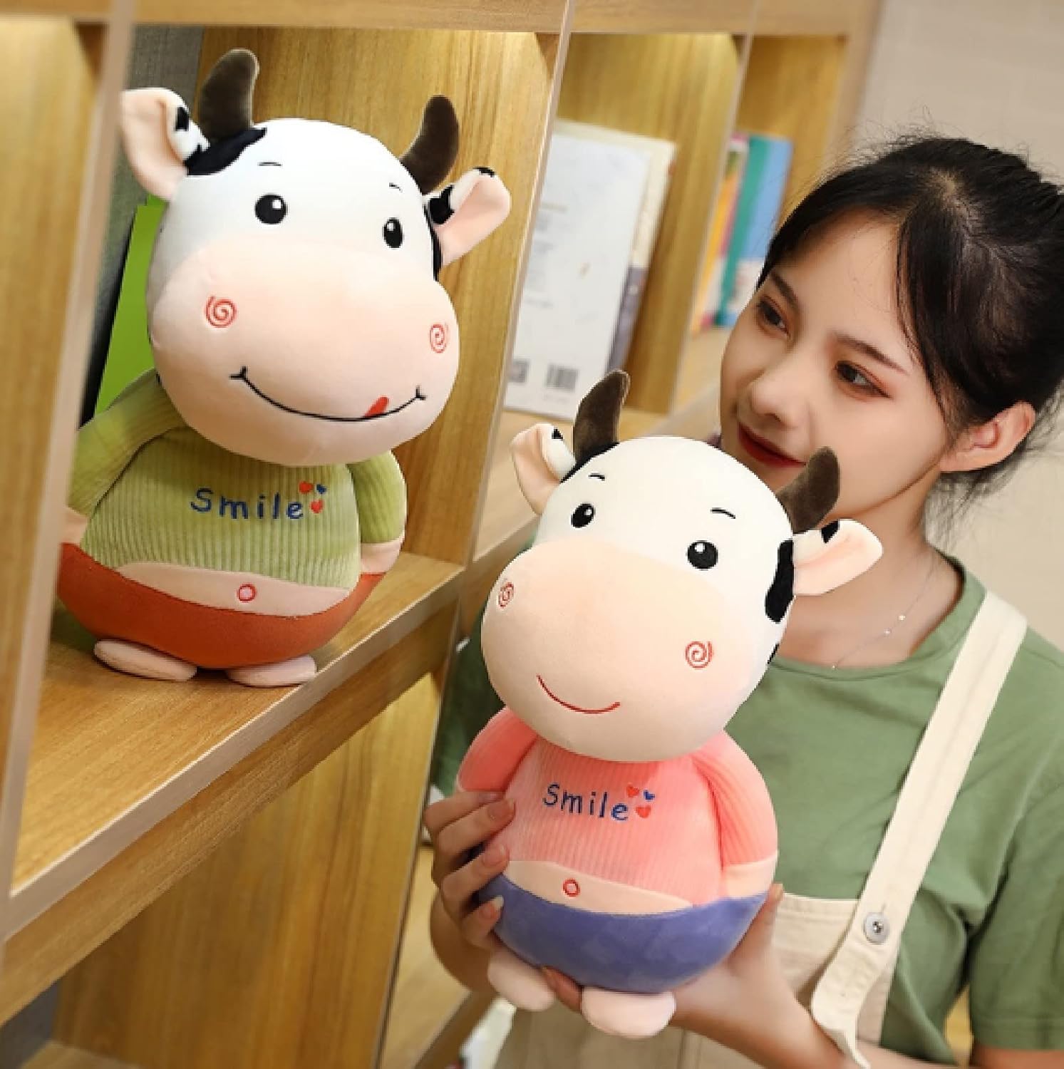 Tickles Cow Soft Stuffed Plush Animal Toy for Kids 35 cm