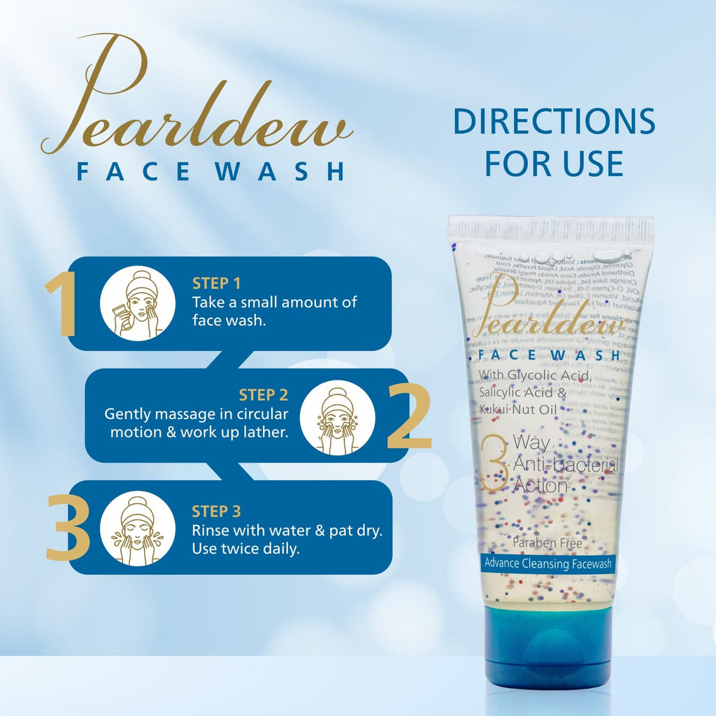 Pearldew 3 Way Antibacterial Face Wash - 100 Ml | Pack of 3