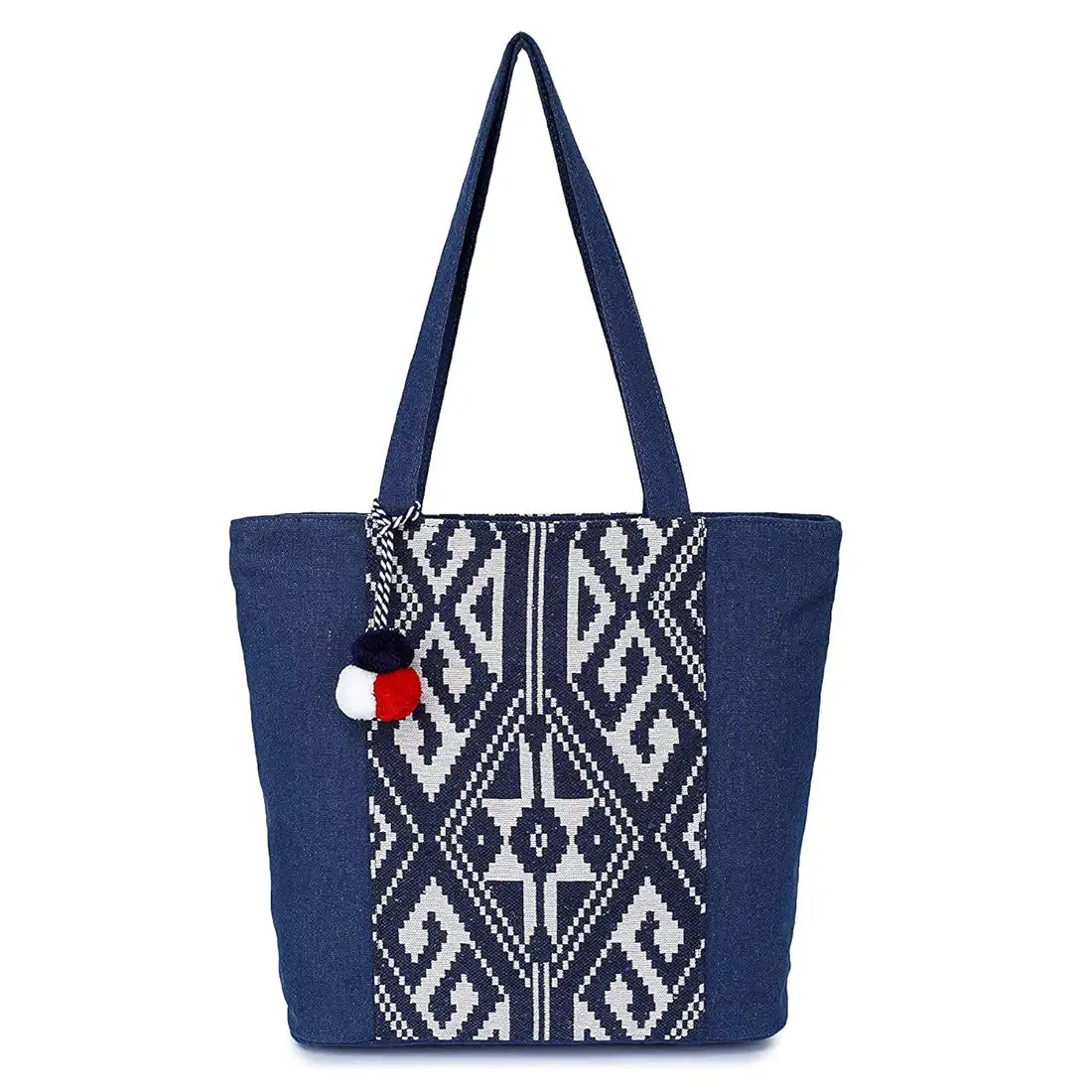 K London Alii And Aliizey Tote Bag For Women With Zip Bag Colour Blue