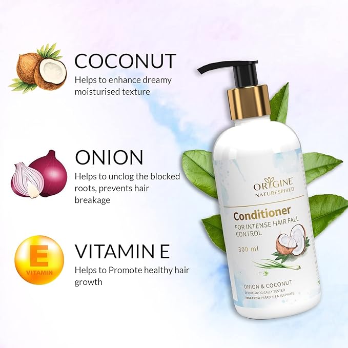 Origine Naturespired Onion Conditioner for Men & Women Intense Hair Fall Control - 300 ml