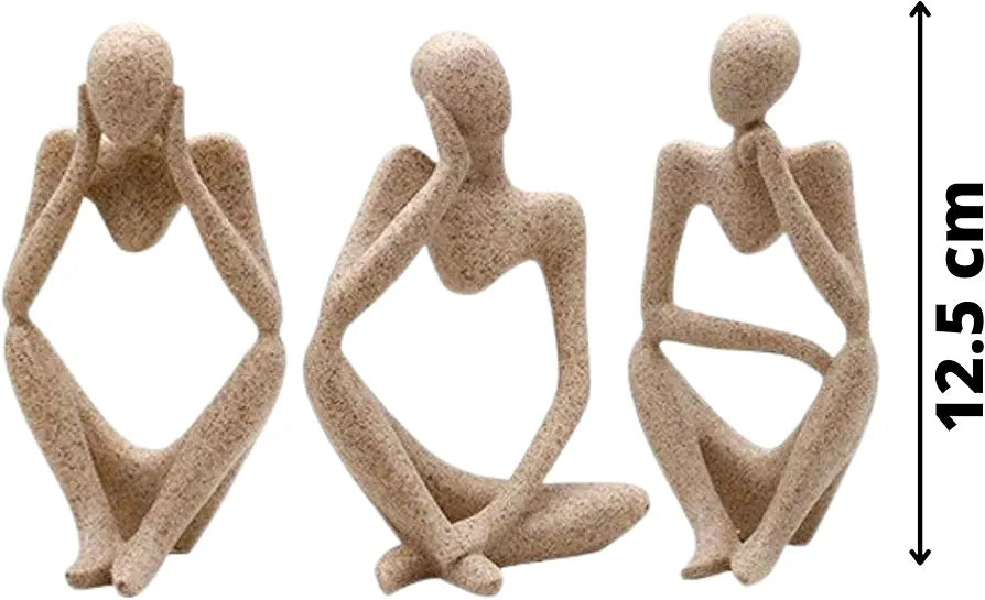 Mariner's Creation Premium Set of Three Modern Art Thinker showpiece 9x6x12.5cm