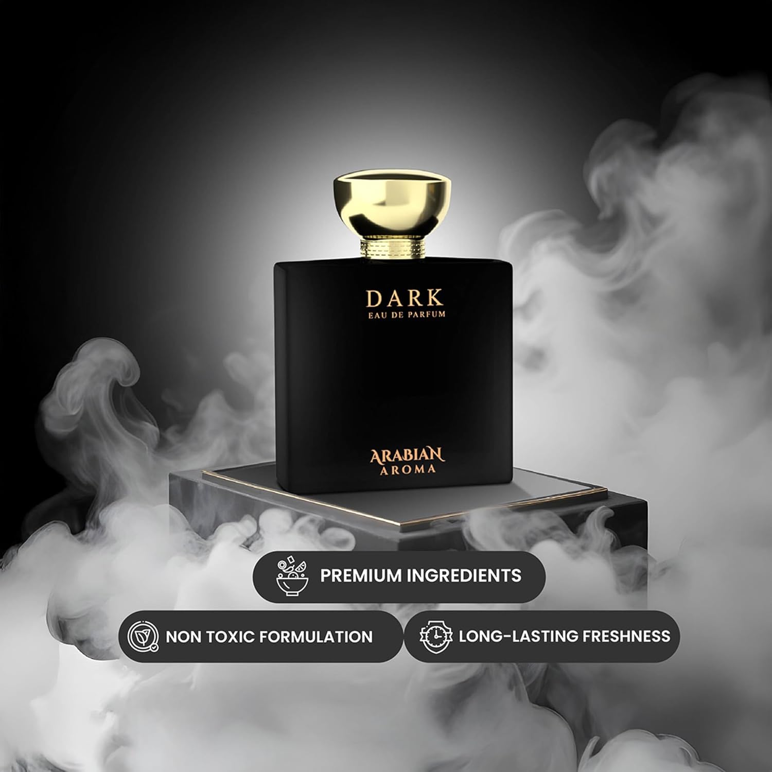 Arabian Aroma Dark Men's Perfume | Luxurious Exotic Scent | Perfumes for Men With Long Lasting Fragrance | Eau De Perfume | Long Lasting Perfume for Men (100ml)