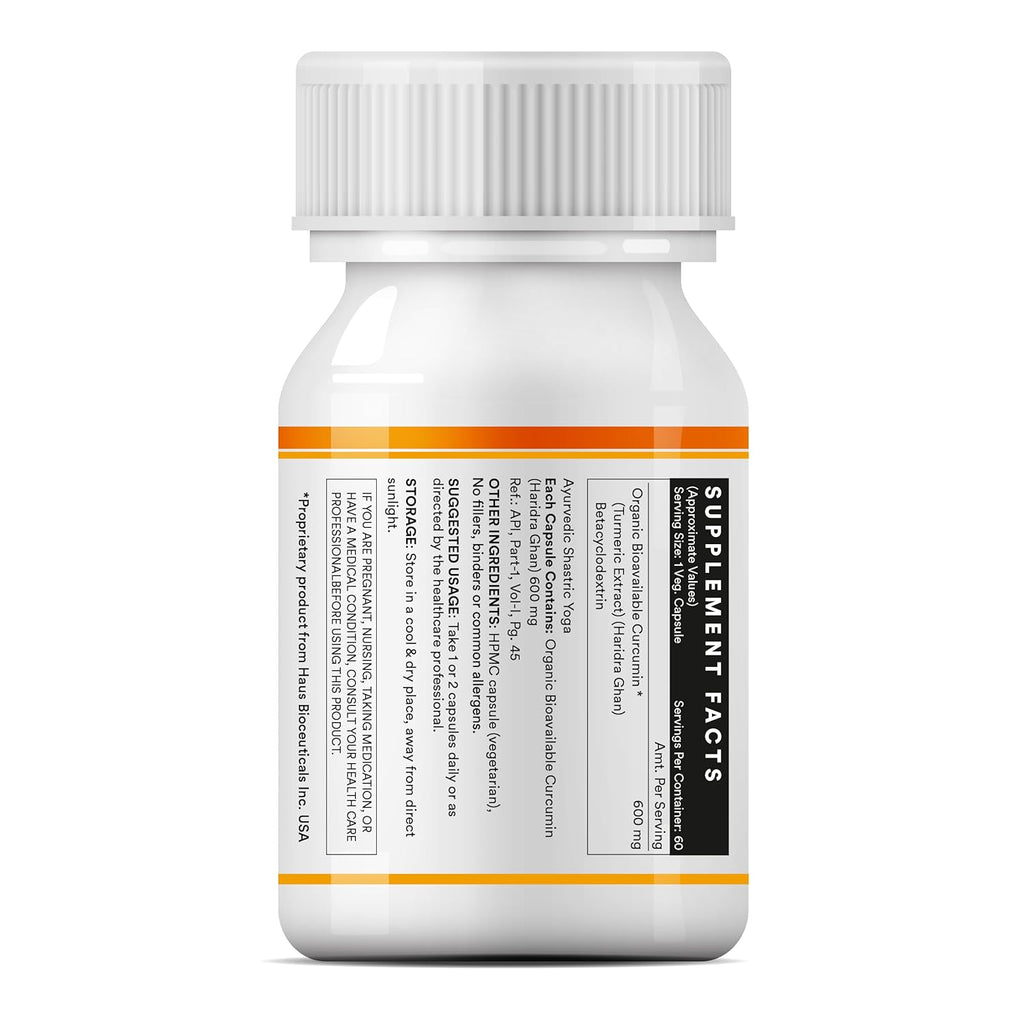 INLIFE Bioavailable Curcumin Capsules | Curcumin Supplement | Clinically Proven Ingredient | Supports Immune Health, 600mg - 60 Capsules (Pack of 1)