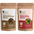 Bliss of EarthÂ® 100% Pure & Natural Jatamansi Powder+100% Pure & Natural Shikakai Powder | 100GM | Acacia Concina | Gorgeous hair Naturally | Traditional Hair Cleanser & Conditioner (Pack of 2)