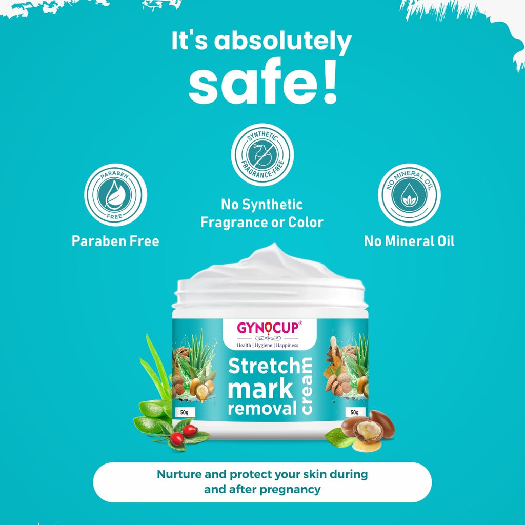 MildCares Stretch Marks Removal Cream (50gm) | For Prevents Stretch Marks, Nourish & Hydrating Skin | With Shea Butter, Saffron, Kokum Butters | All Skin Types | Stretch Marks Cream For Women