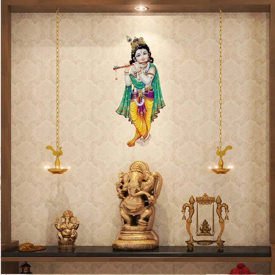 Rangoli White Glossy Vinyl Wall Sticker Premium Self-Adhesive Waterproof Parent-5 Design-22