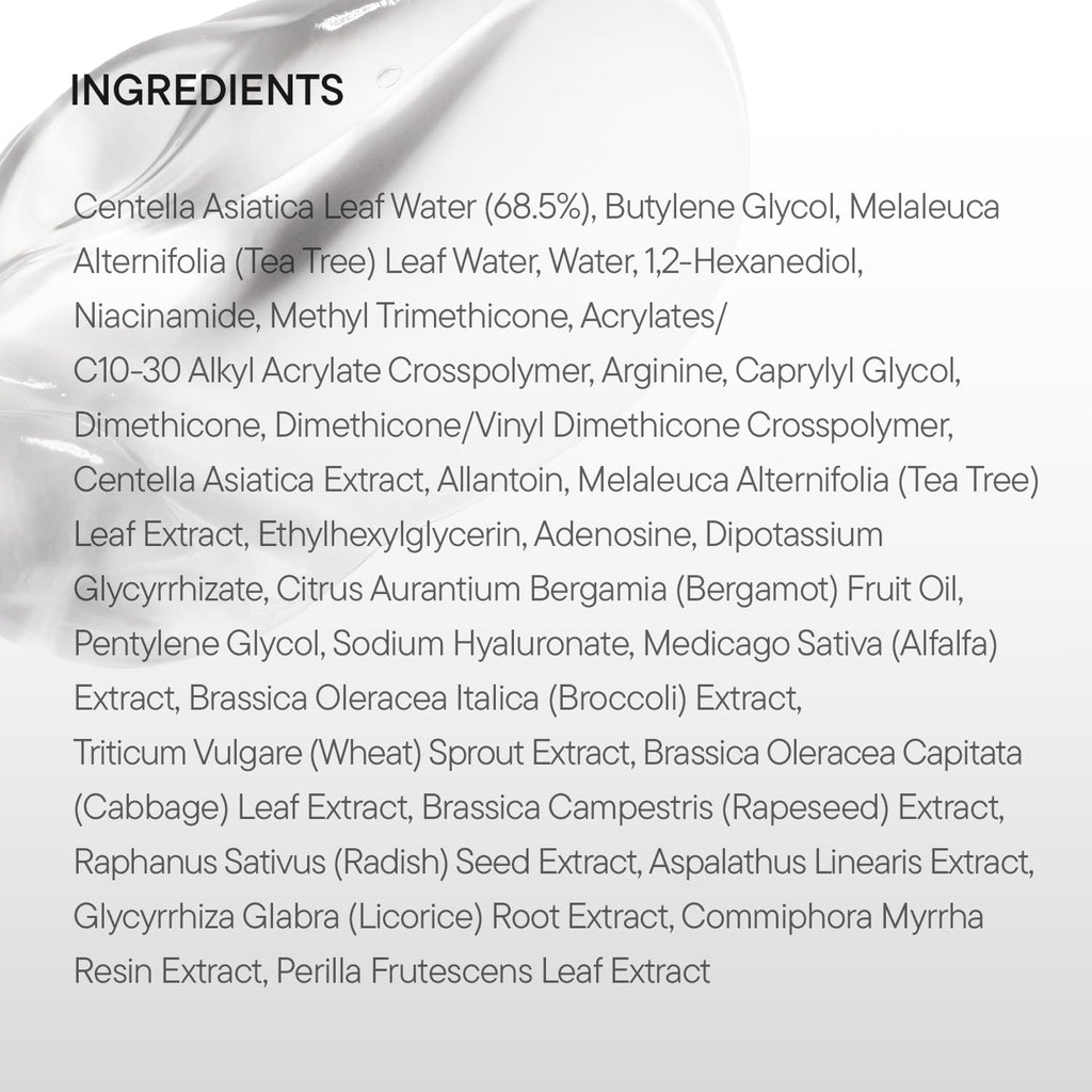 iUNIK Centella Calming Gel Cream Vegan Non-Sticky Face Moisturizer Acne-Prone Sensitive Oily Dry Skin Hydrating Plant-Based - Centella 70% Tea Tree Water 10% Rosacea Breakout Blemish Korean Skincare