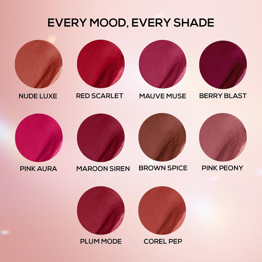 RENEE Everstay Long Stay Matte Lipstick - Coral Pep, Hydrating & Non-Drying, Smudge-Proof, Lightweight, Long Lasting, Intense Pigment, Full Coverage, Vitamin E Infused, For All Occasions, 4.2g