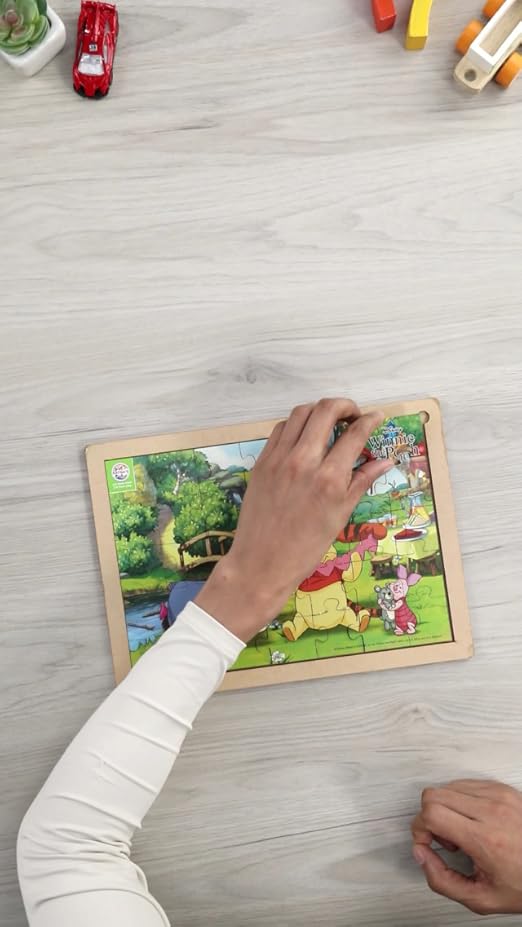 Ratnas Disney Wooden Floor Puzzle Winnie the Pooh 35 Pieces Jigsaw Puzzle | for Kids 3+ Years