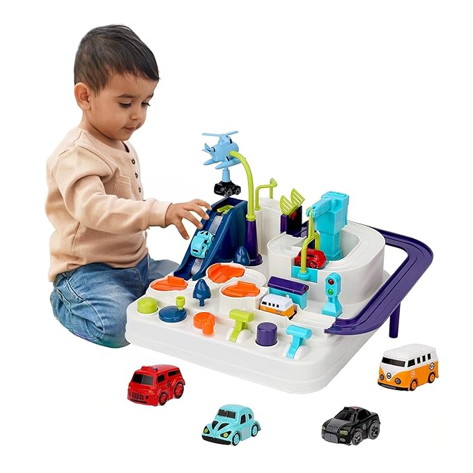 Kidology Car Race Tracks Toy 4 Car Included