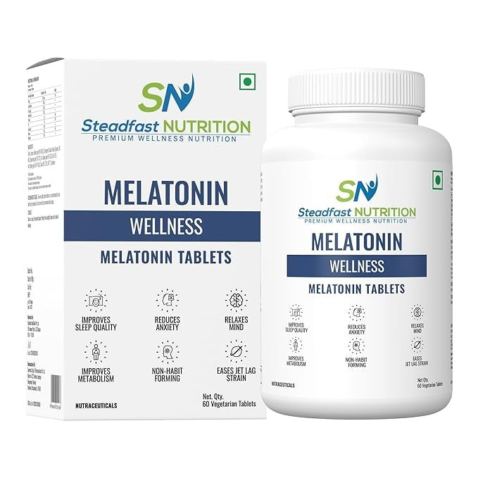 Steadfast Nutrition Melatonin Supplement 5mg for Deep Sleep - 60 Tabs