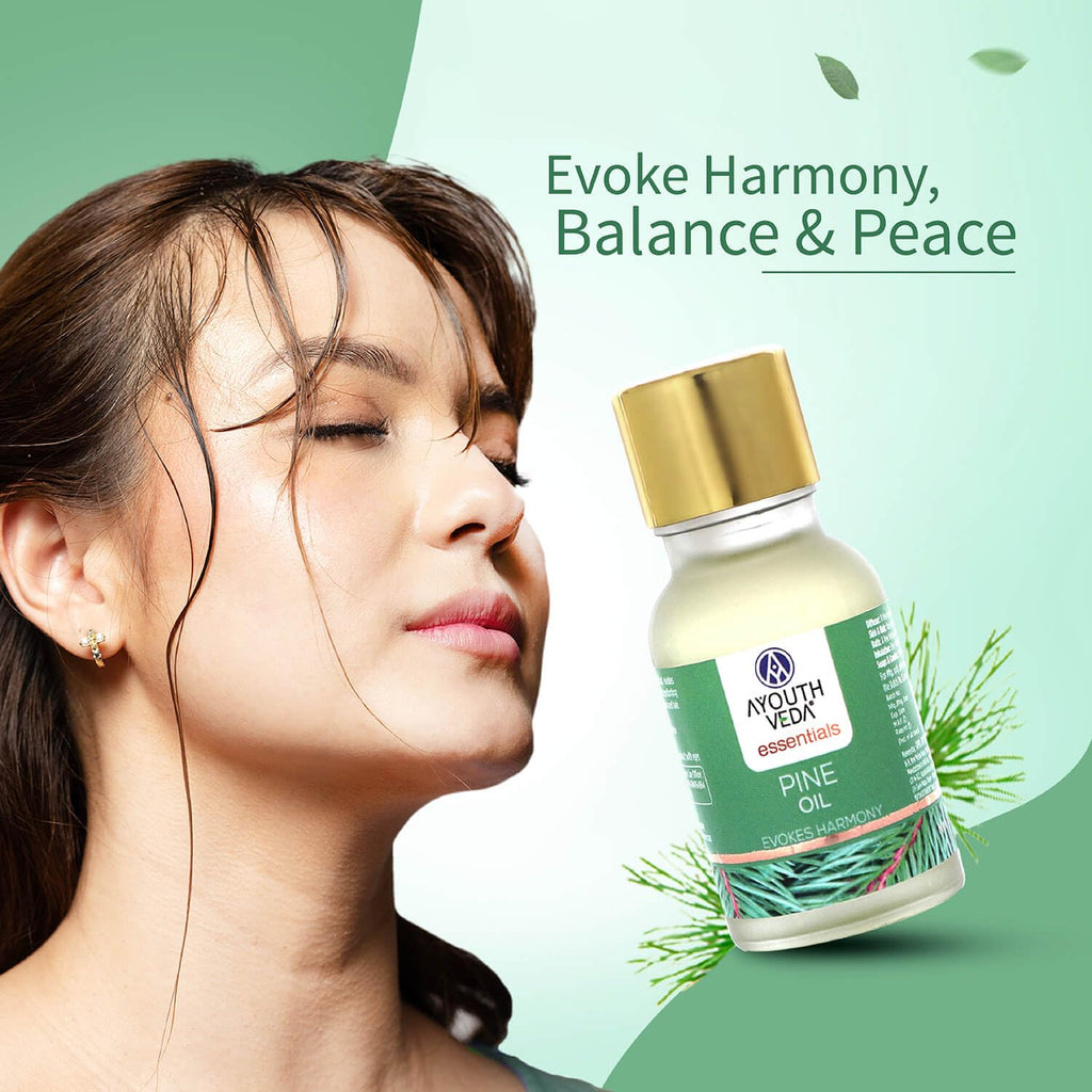 Ayouthveda Pine Essential Oil | Aromatherapy Kit for Stress Relief & Relaxation | use for Skin & Hair, Bath, Soaps & Candles, Inhalers & Diffusers | Revilatises & Soothes Mind & Body (15ml)