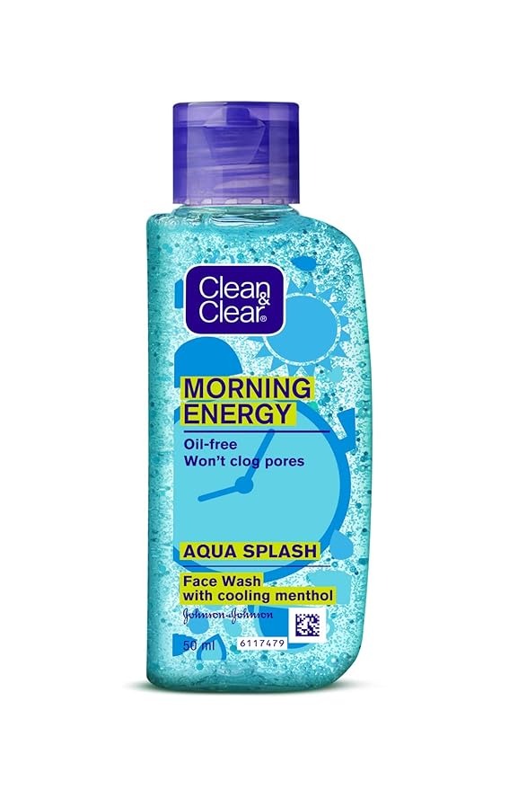 Clean & Clear Morning Energy Aqua Splash Face Wash Blue - 50 ml