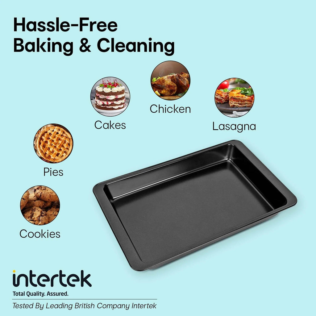 Anko Glazed Rectangular Stoneware Baking Tray with Handles Oven Microwave Dishwasher Freezer Safe