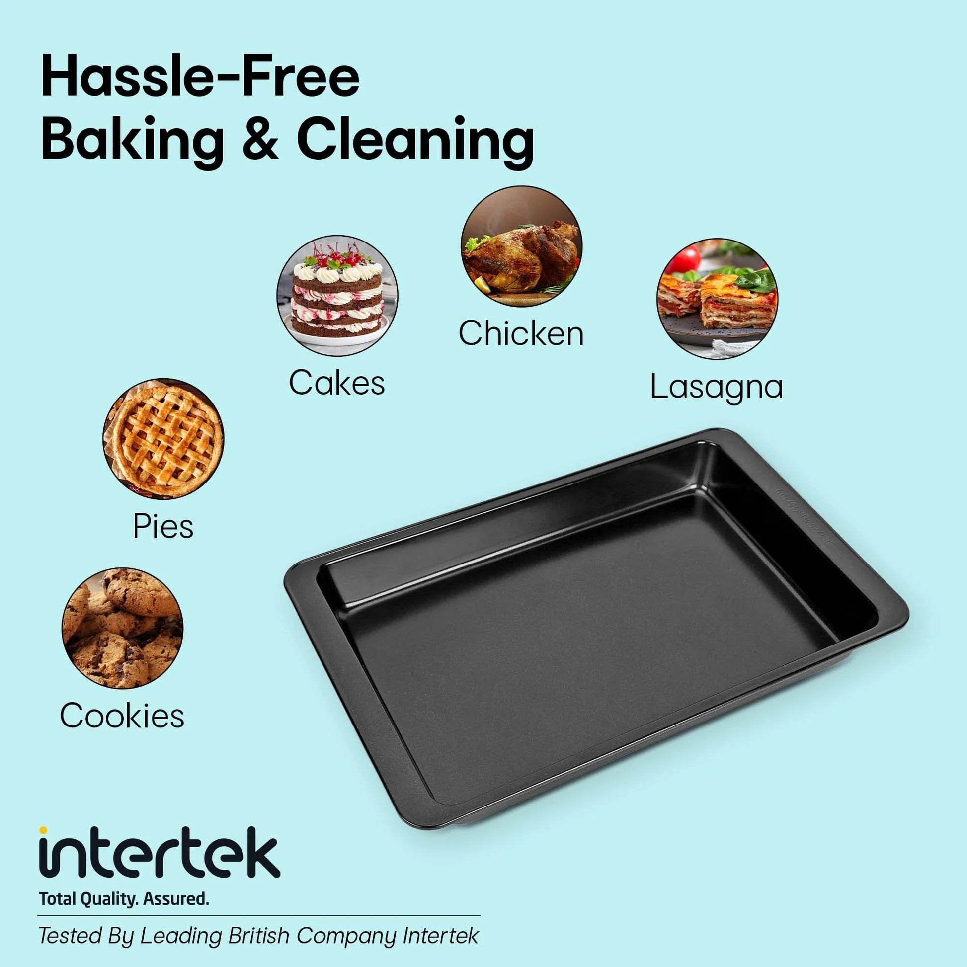 Anko Glazed Rectangular Stoneware Baking Tray with Handles Oven Microwave Dishwasher Freezer Safe
