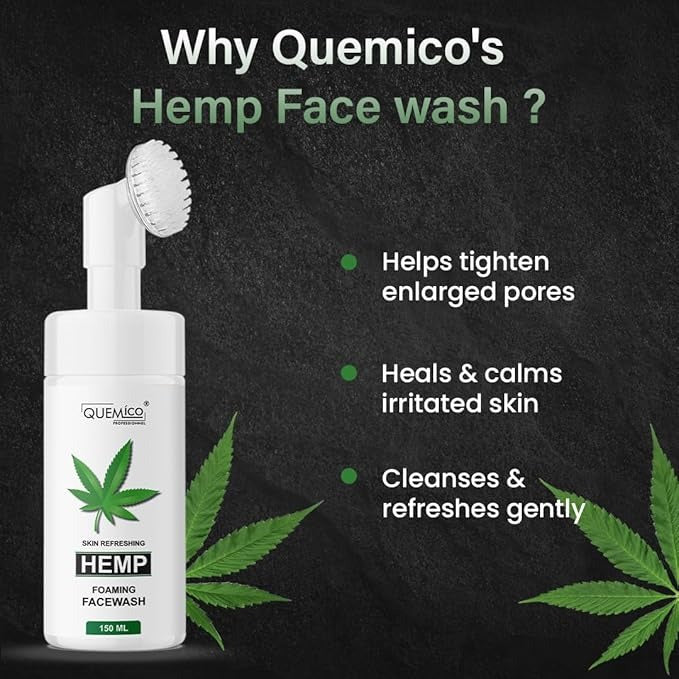 Quemico Professionnel Hemp Restoring & Balancing Foaming Face Wash - 100 ml