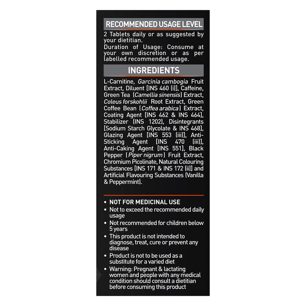 MuscleBlaze MB-Burner PRO (60 Tablets) | L- Carnitine, Garcinia Cambogia, Caffeine, Green Tea, Coleus Forskohlii, Green Coffee Bean, Black Pepper Extract with Chromium Picolinate