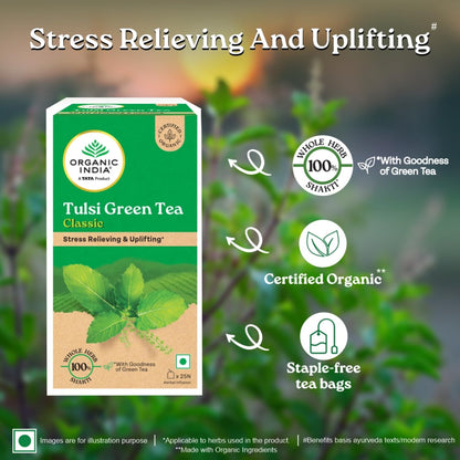 Organic India Tulsi Green Tea Classic 25 Tea bags