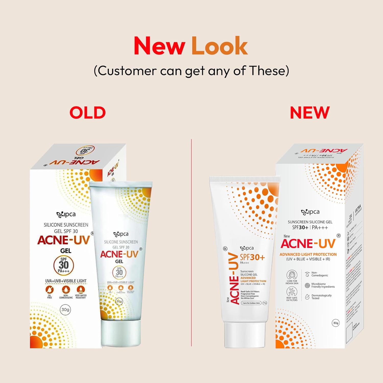 New Acne-UV Gel Sunscreen SPF 30 PA+++ | Sunscreen for Oily Skin Women & Men | Non-Comedogenic Sunscreen | Silicone Gel | Visible Light Protection | Water Resistant | Suitable for All Skin Types