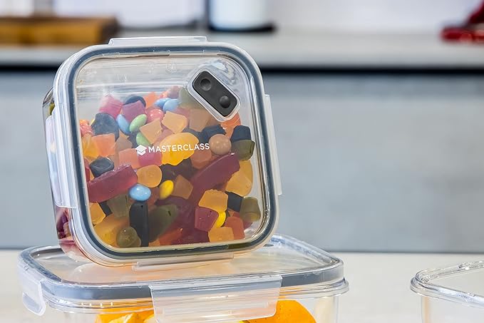 MasterClass Premium Eco-Snap Recycled Plastic Airtight Food Storage Container with Lid - 150 gms