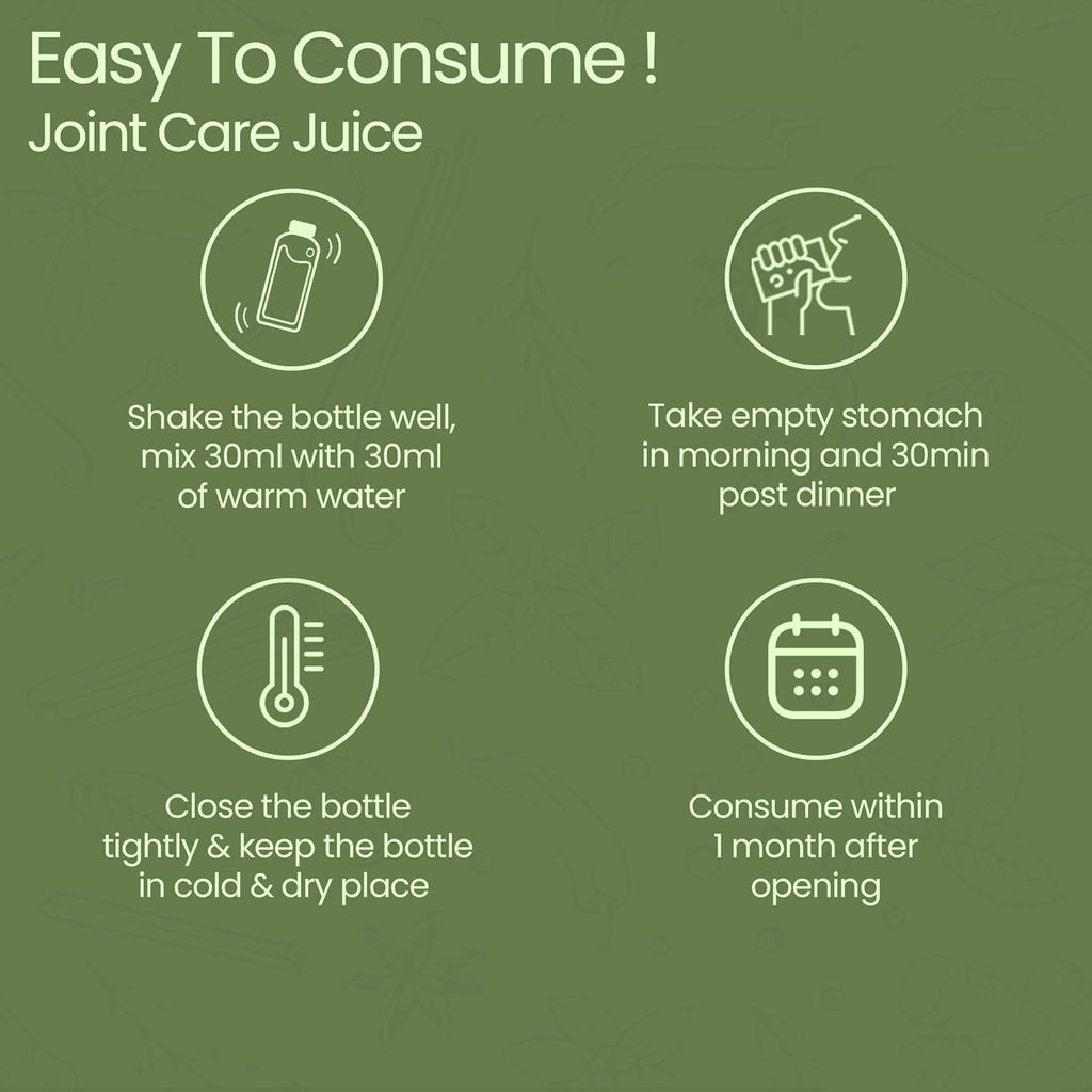 Krishna's Joint Pain Care Juice - 1000 Ml | Natural Pain Reliever |9 Powerful Herbs Like Rasana, Kutaki, Daru Haridra Ashwagandha Strengthens The Muscle