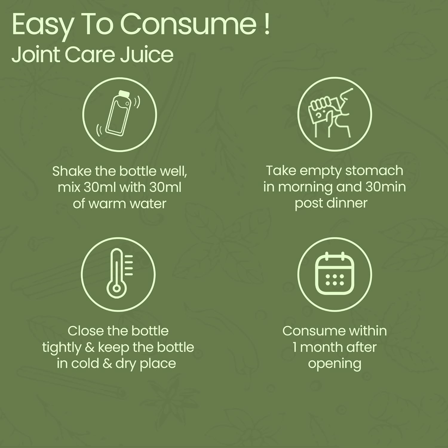 Krishna's Joint Pain Care Juice - 1000 Ml | Natural Pain Reliever |9 Powerful Herbs Like Rasana, Kutaki, Daru Haridra Ashwagandha Strengthens The Muscle