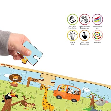 Webby The Zoo Wooden Jigsaw Puzzle 40Pcs