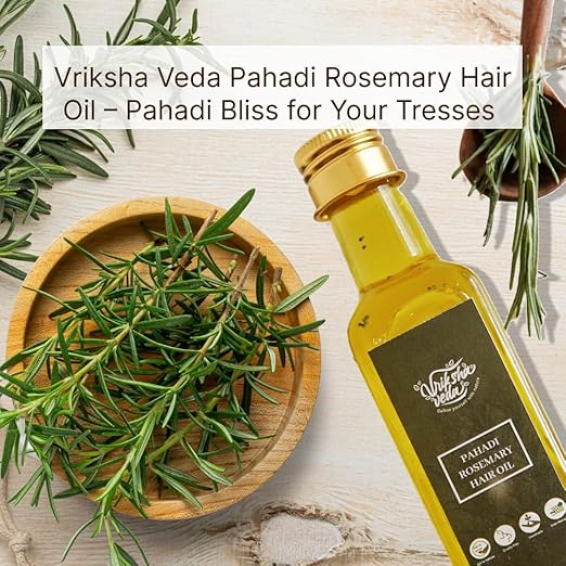 Vriksha Veda Solar Macerated Pahadi Rosemary Hair Oil for Men and Women - 100 ml