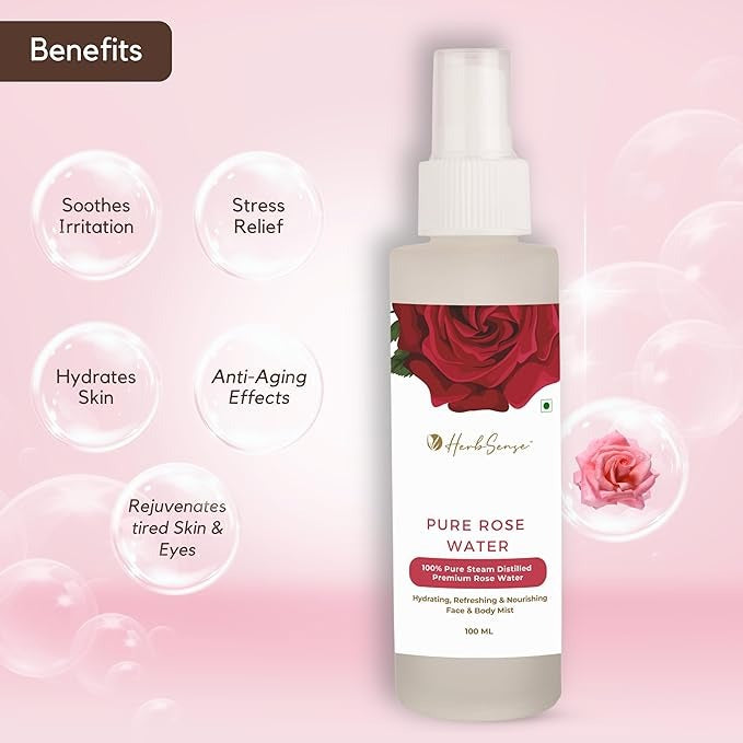 Herbsense Pure Rose Water Gulab Jal - 100 ml