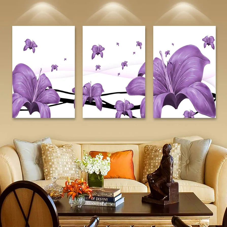 Rangoli MDF 3 Pcs Wall Poster 12x18 Inch Decorative Wall Art P-4 Design-22