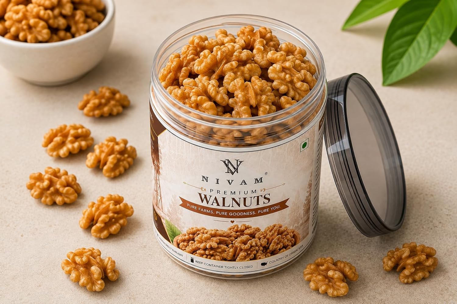 NIVAM Premium Chile Walnuts kernals Without Shell | Akhrot Giri 200gm | Healthy Fats | Protein Rich | Breakfast Snack Vegan | Gluten Free | Omega-3 Rich | Antioxidants | Supports Heart & Brain