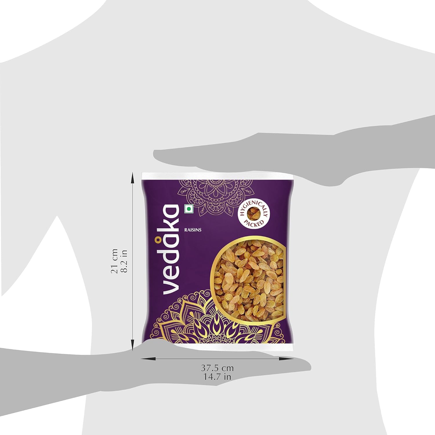 Vedaka Raisins | 500 g | Kismish | Premium Dried Grapes | Sweet Fruity Taste And Soft Chewy Texture | Natural Source Of Antioxidants, Potassium & Fiber | Healthy Snack