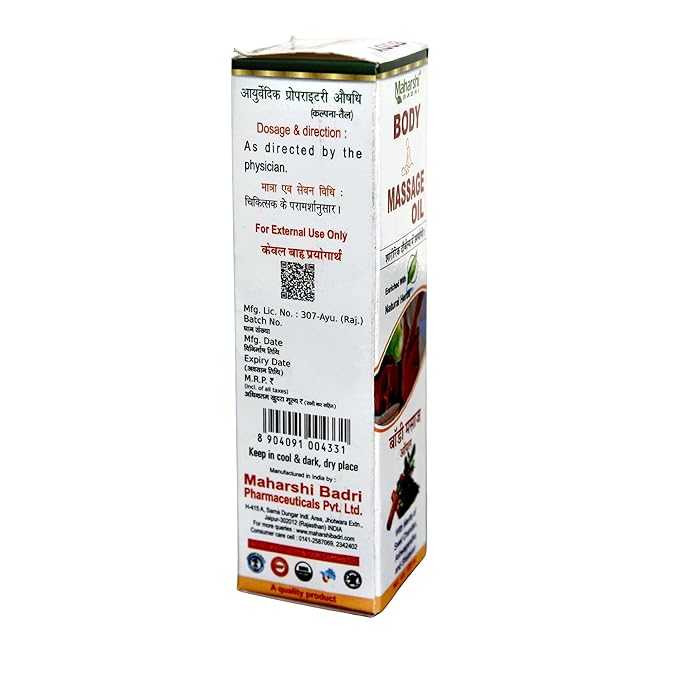 Maharshi Badri Ayurvedic Body Massage Oil - 100 ml