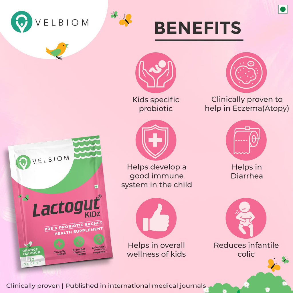Velbiom Lactogut Kidz - 10 sachets