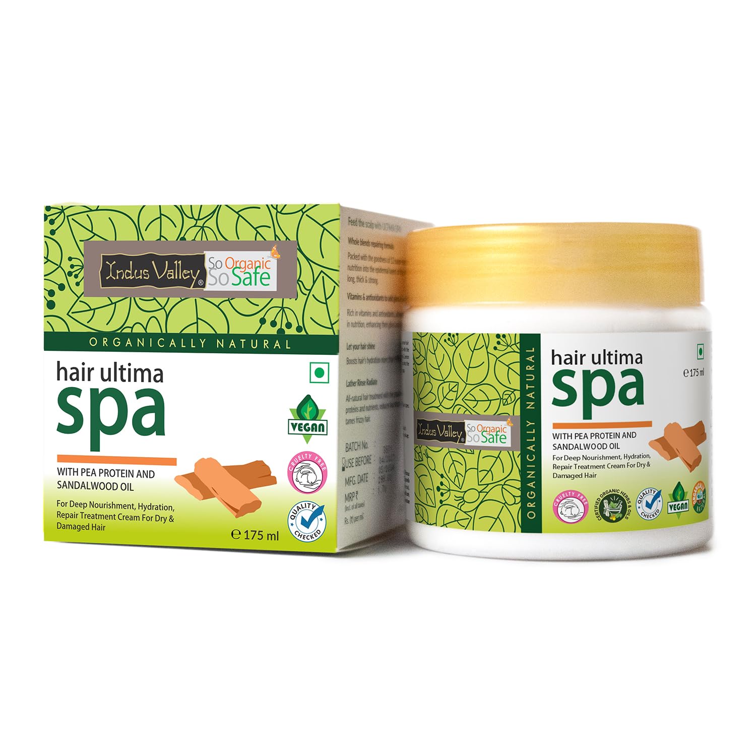 INDUS VALLEY 100% organic Deep Nourishing Hair Spa (ultima spa 175ml)
