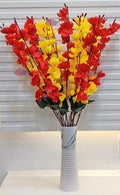 Artificial Flowers Bunch for Decoration Cherry Blossom Without vase Yellow Red