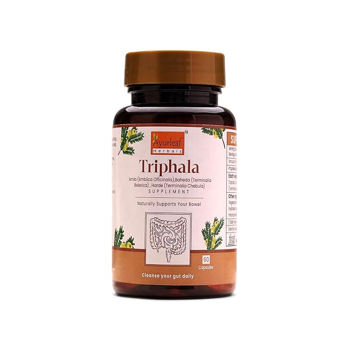 Ayurleaf Herbals Trikatu Capsules for Good Digestion Care | Nutrition Herbal Supplements | 60 Caps