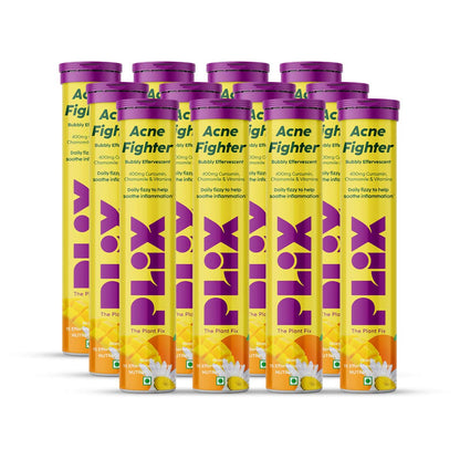 PLIX The Plant Fix Acne Fighter Effervescent Tablets - Mango -15 tabs