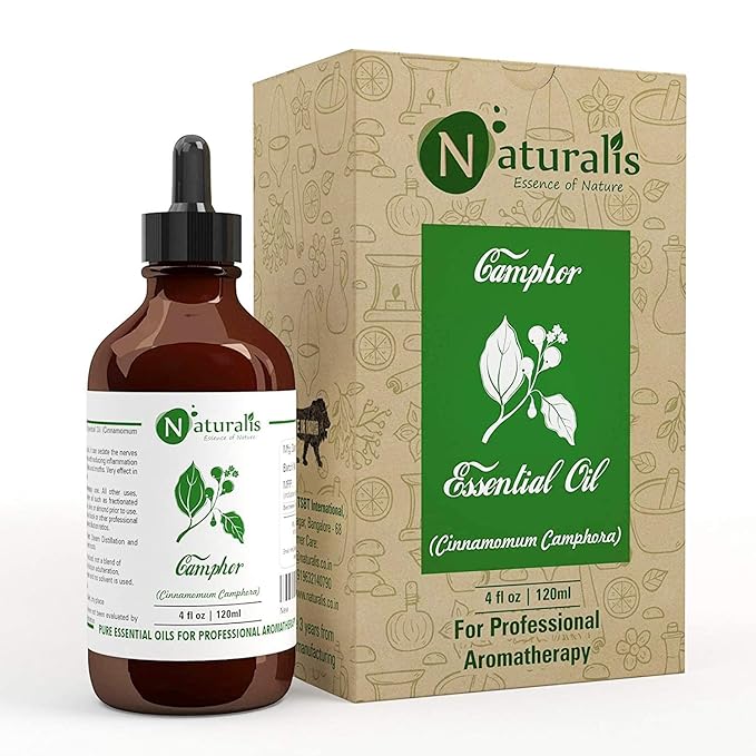 Naturalis Camphor Oil Pure and Natural Steam Distilled - 120 ml