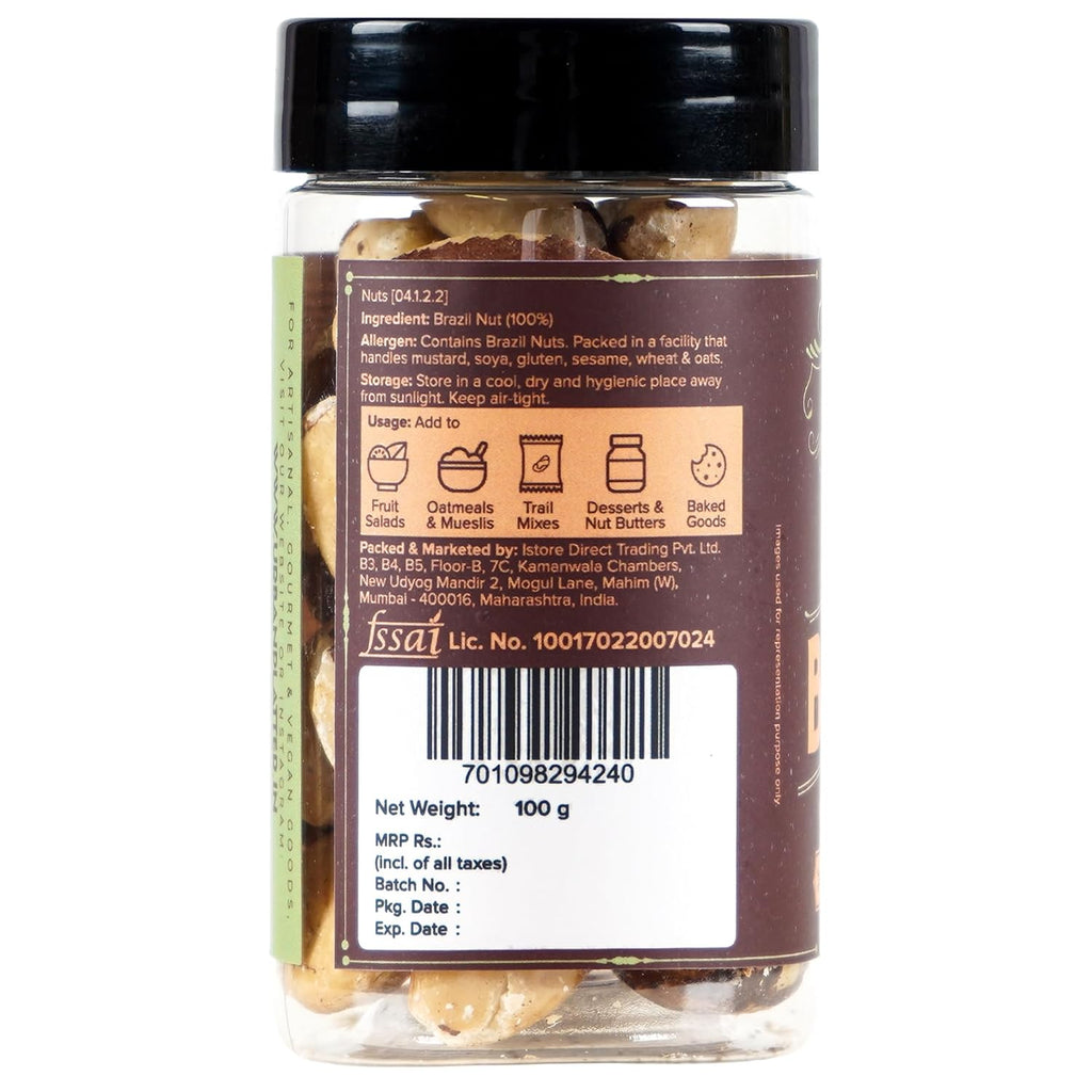 Urban Platter Brazil Nuts, 100g (Rich in Selenium | Superfood | Have 1 Daily | Product of Peru)