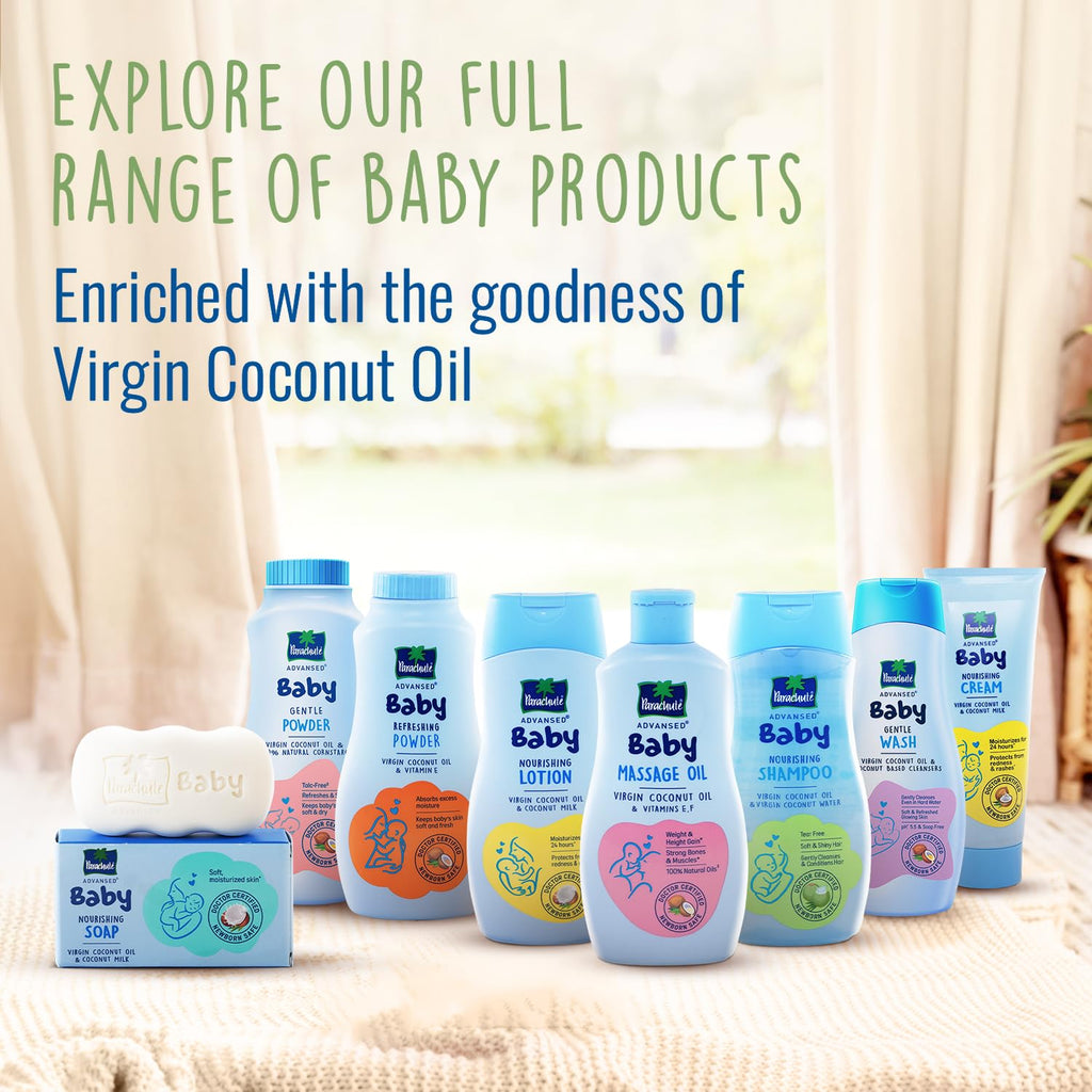 Parachute Advansed Baby Shampoo for Kids | Doctor Certified | Tear Free | Tender Coconut Water & Virgin Coconut Oil | Soft & Shiny Hair | 410ml
