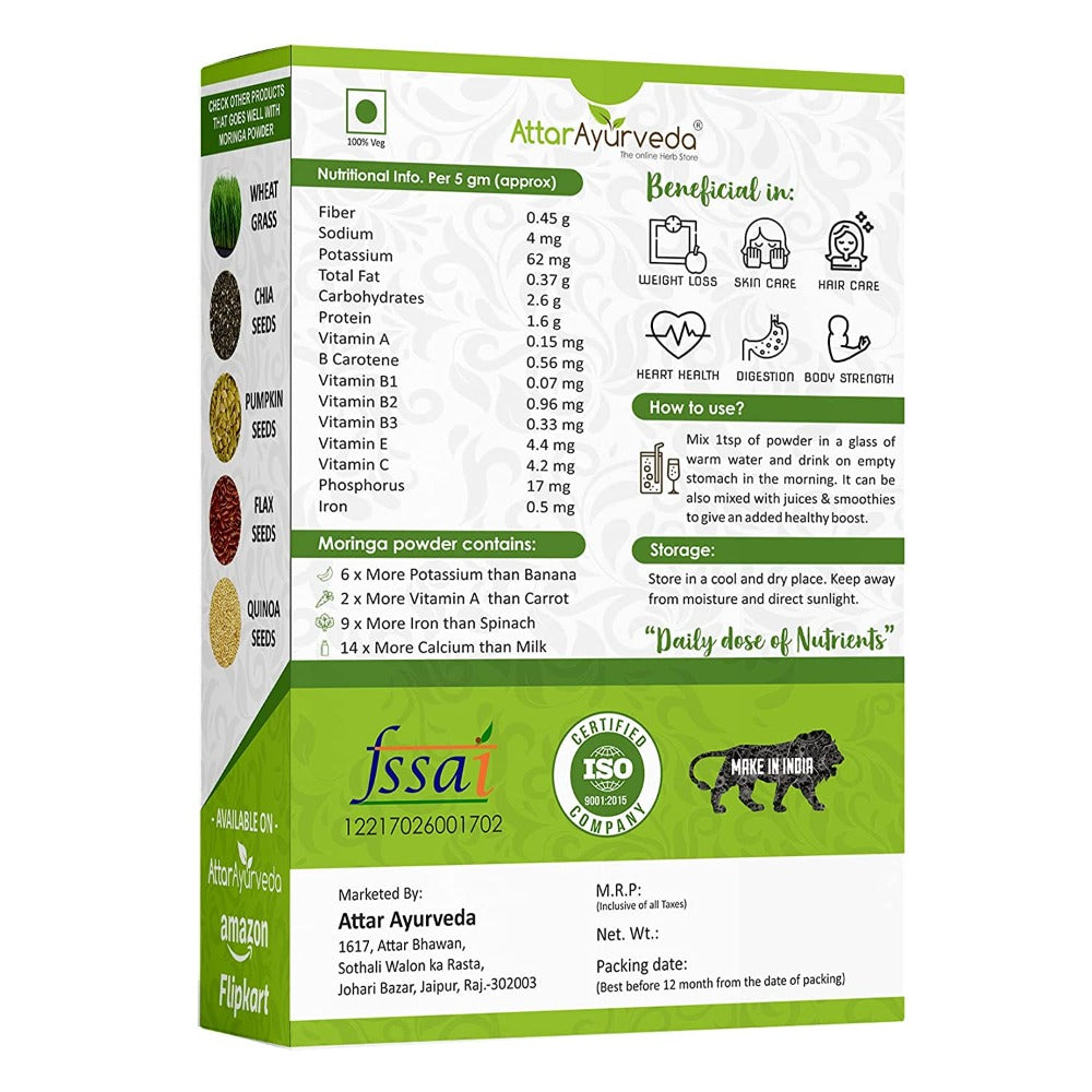 Attar Ayurveda Moringa Powder - 200 gms