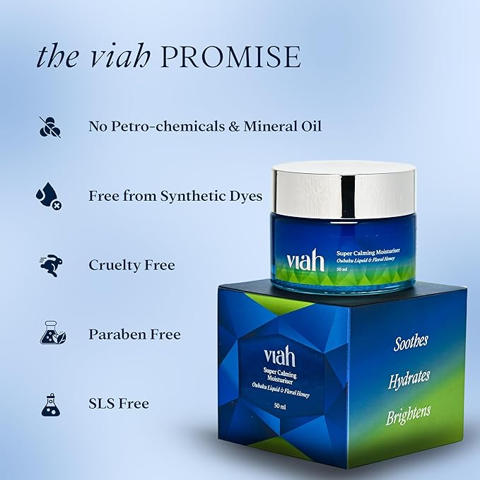 Viah Super Calming Moisturiser for Acne Breakouts Oiliness - 50 ml