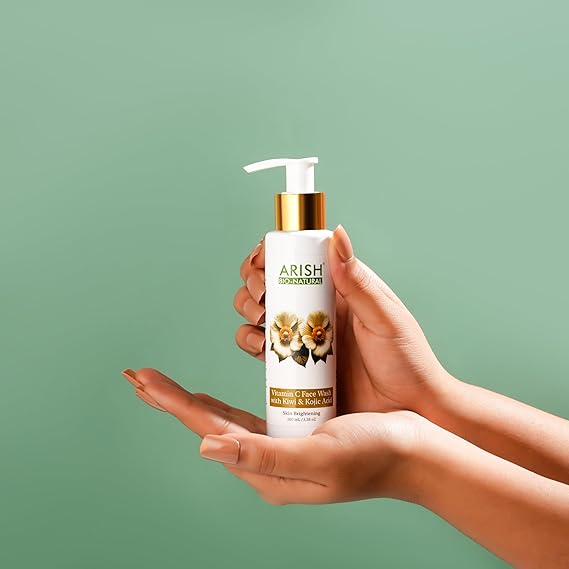 Arish Bio-natural Vitamin C Face Wash for Brightening & Dark Spot Reduction - 100 Ml