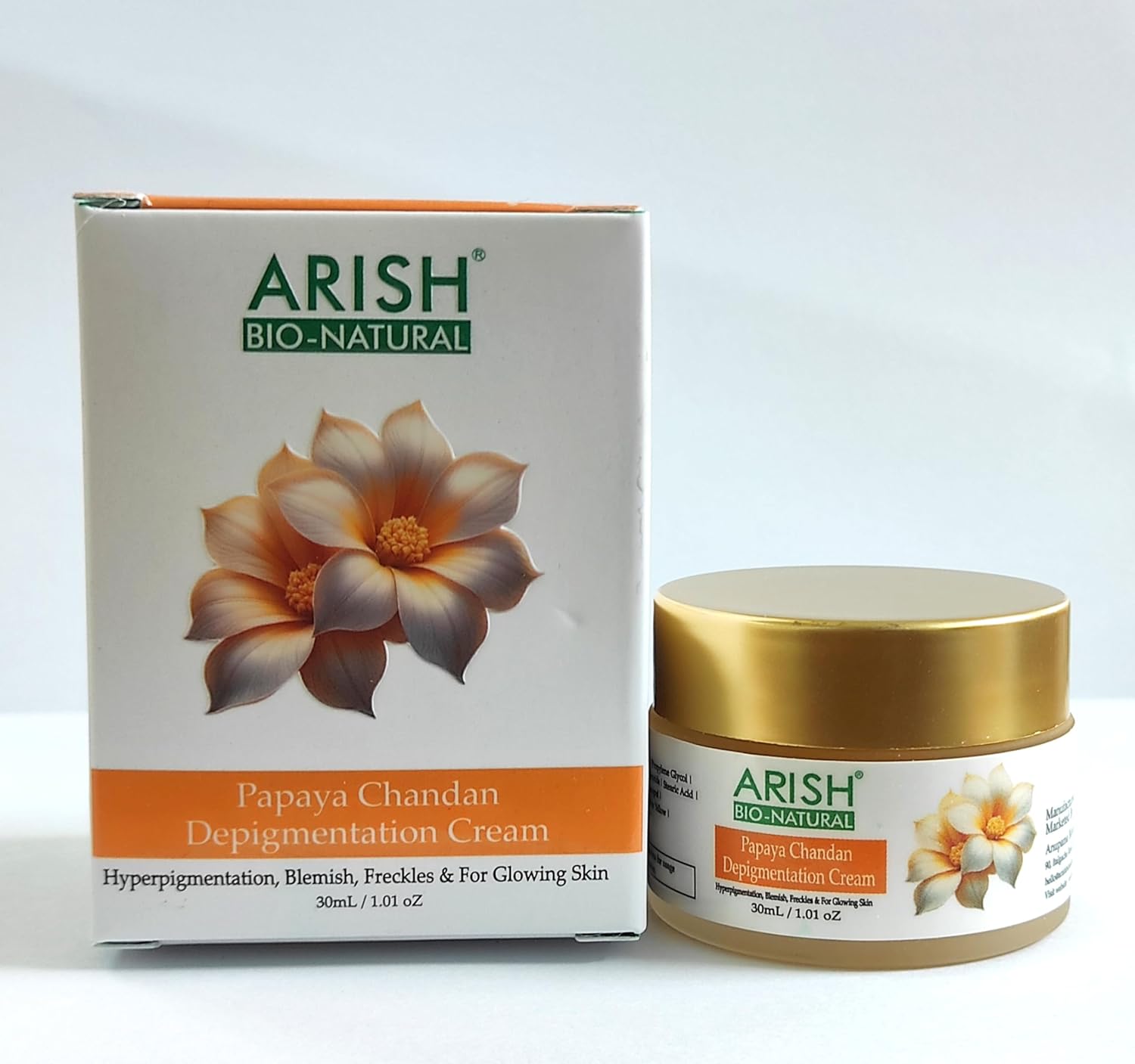 Arish Bio-natural Papaya Chandan Depigmentation Cream - 30 Ml