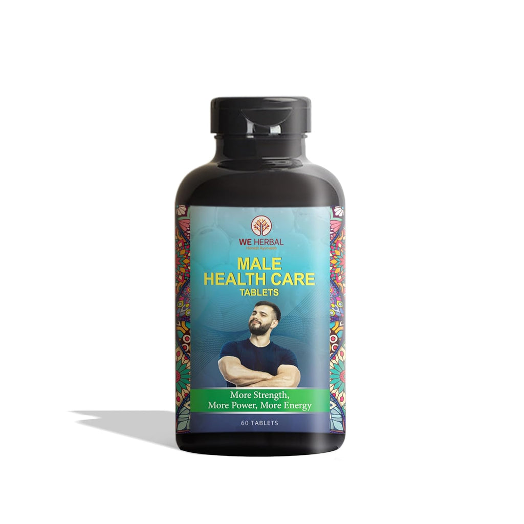WE HERBAL Male Health Care Tablets Natural Wellness Supplement for Men Improve Energy, Immunity 60 Tablets